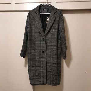 Motel Rocks Plaid Trench Coat